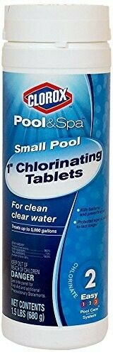 CLOROX Pool Spa Small 1-Inch Chlorinating Floater Tablets Upto 5,000 Gallons New