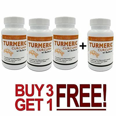 Best Turmeric Curcumin w/ Bioperine. (4 pack)