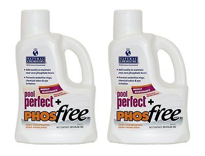 Natural Chemistry Spa Swimming Pool Perfect Plus PHOSfree, 3 Liters (2 Pack)