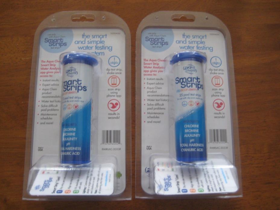 lot of 2 - Aqua Chem Smart Strips Test Strips Scanner Kit 18200AQU NEW