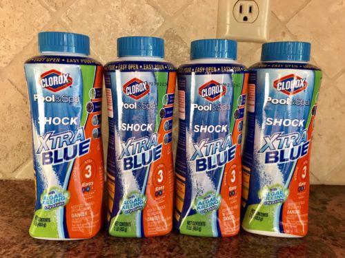 FOUR (4) PACK - Clorox Pool & Spa Shock Xtra Blue / 1 Pound Each 33030CLX NEW