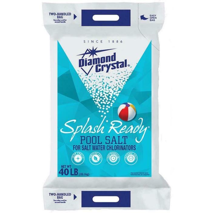 Diamond Crystal  Splash Ready  Pool Salt  40 lb.