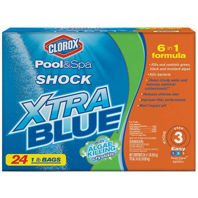 Clorox Pool & Spa XTRABLUE Shock 24-Pack NEW Value Pack ~ Free Shipping