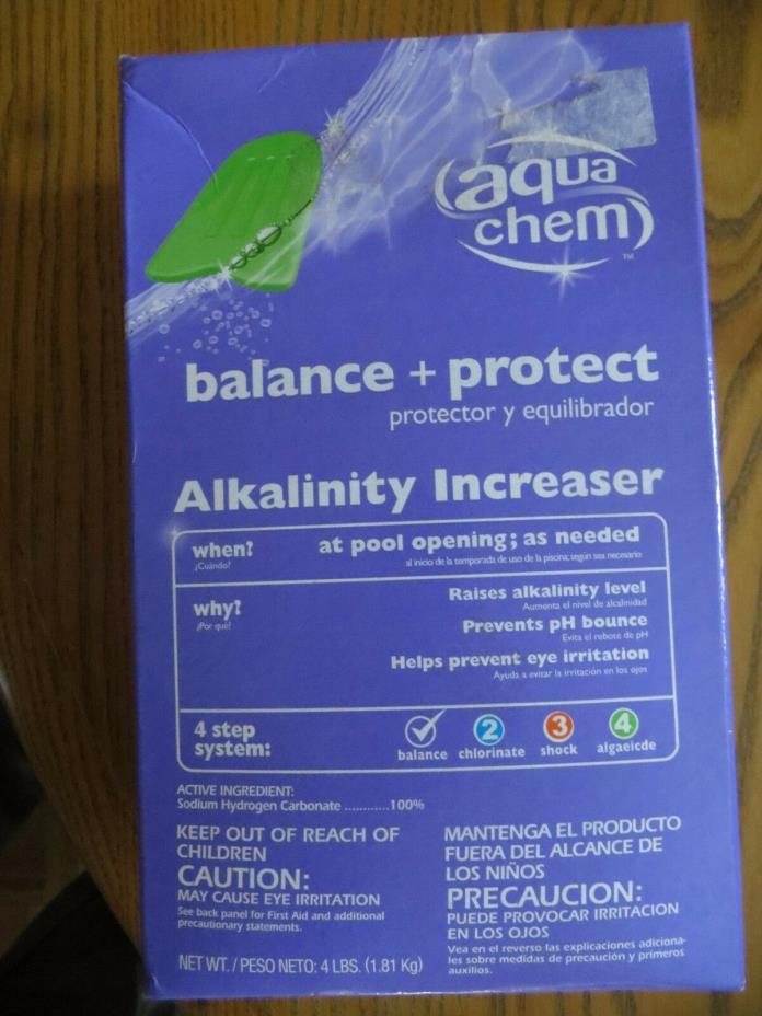 Aqua chem balance and protect alkalinity increaser. 4lb Box