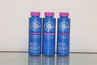 3 x Spa Time Control Spa Hot Tub Stain & Scale Preventer - 1 Pint
