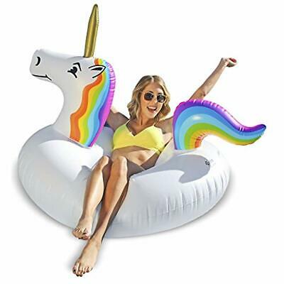 Giant Unicorn Pool Float Ride On Party Tube, Inflatable Rafts, Adults & Kids