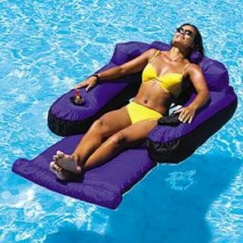 Swimline Floating Lounge Chair With Cup Holders...Time to open the pool!