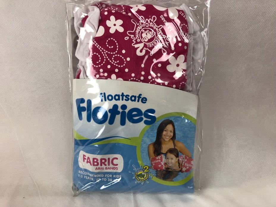 Girls Floatsafe Flotie Soft Fabric Armbands floatie, Pink Flowers