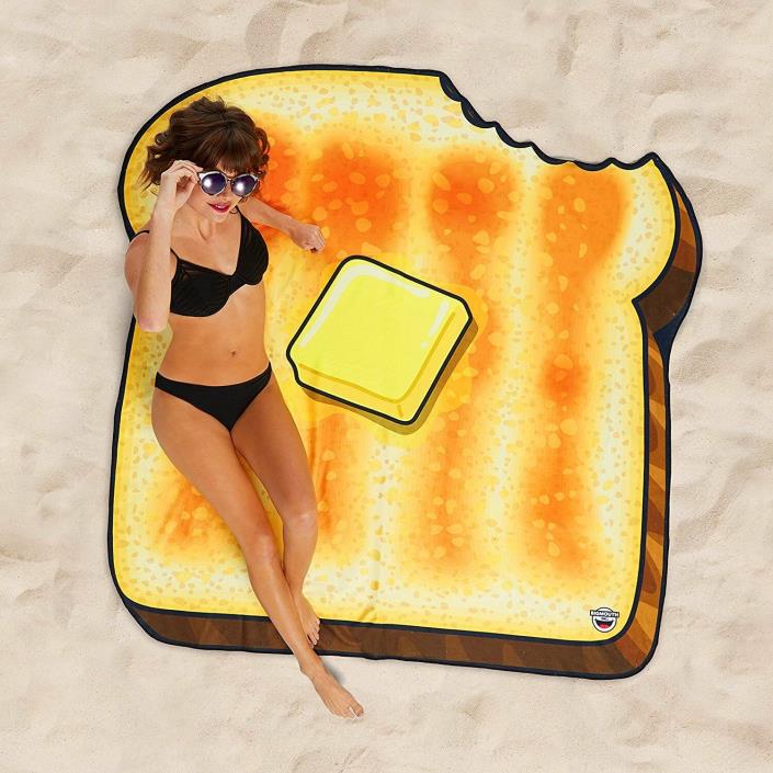 Gigantic Buttered Toast Beach Blanket- NIP- FREE SHIPPING