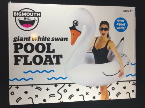 Giant White Swan Pool Float NEW Big Mouth Raft UNUSED