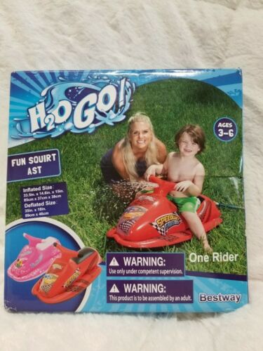 Ride on Inflatable Jet Ski Swimming Pool Float Squirts Water Any Toy Outside