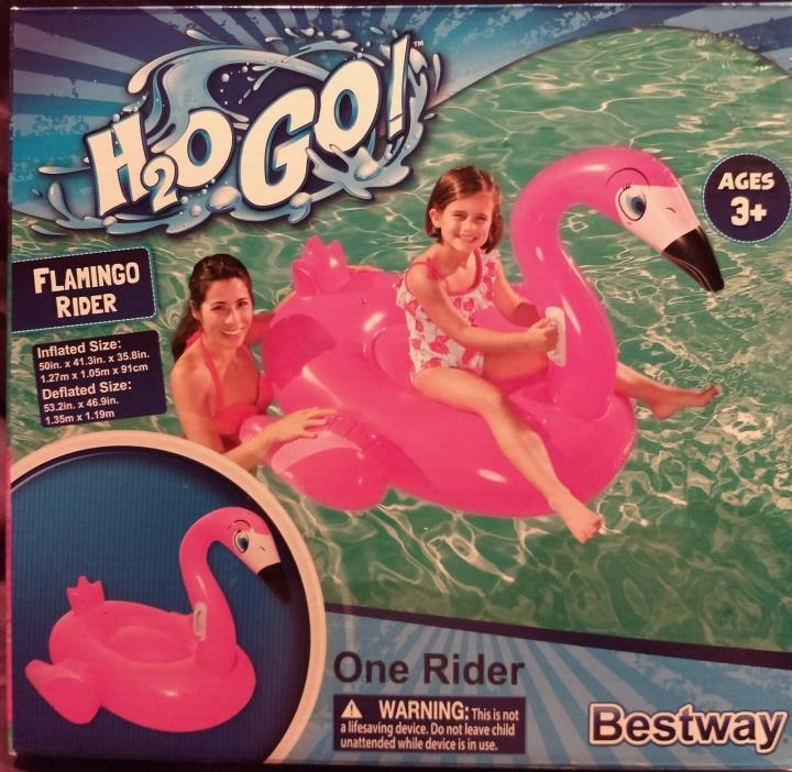 Pink Flamingo Rider Inflatable Pool Float H2O Go! 50
