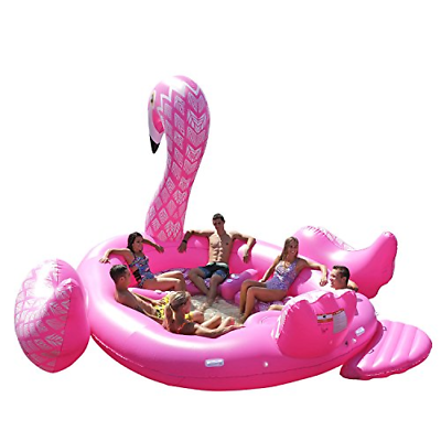 Sun Pleasure Party Bird Island Giant Flamingo Float - Fast Speed Pump Included -