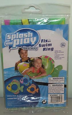 Splash and Play Swim Ring Pool Float Green Fish NEW Ages 3-6