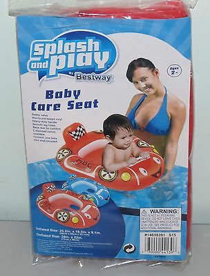Splash and Play Baby Care Seat Car Pool Float Red NEW Ages 2 and Under