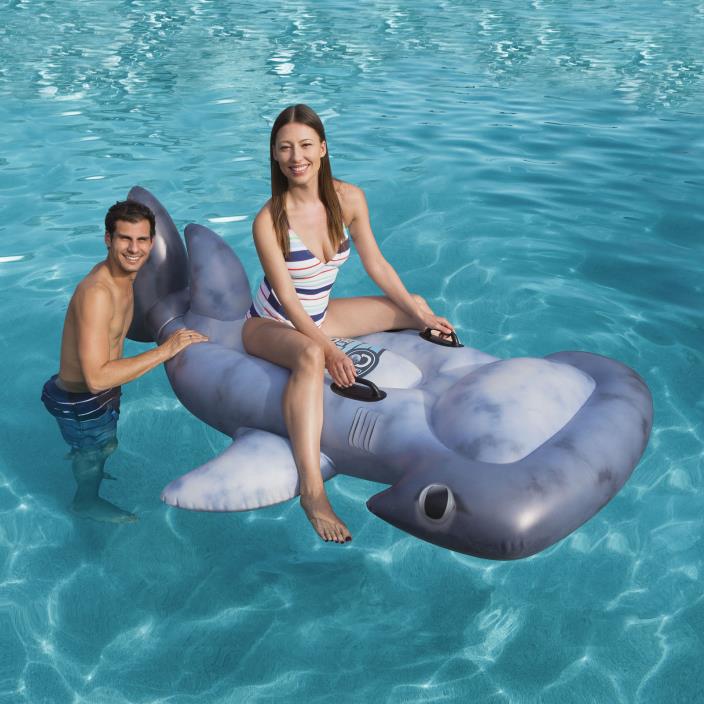 ORIGINAL Discovery Shark Week HAMMERHEAD SHARK Inflatable Pool Lounge Float