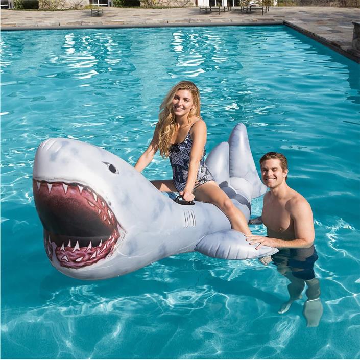 ORIGINAL Discovery Shark Week GREAT WHITE SHARK Inflatable Pool Lounge Float