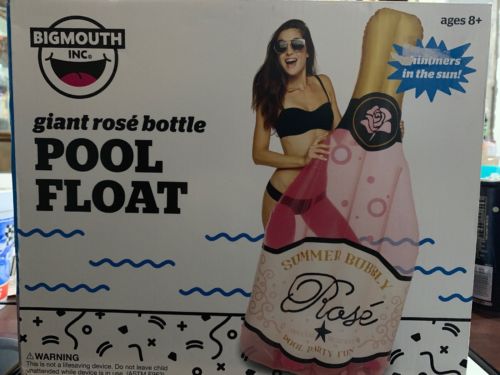 Big Mouth Toys Rose Bottle Pool Float - Pink (8 Years and Up) 2 Floats Per Buy