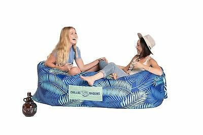 Chillbo Shwaggins 2.0 Inflatable Lounger Pool Float - Blue Leaf