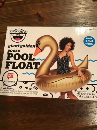 Pool Float Giant Golden Goose Bigmouth Inc Inflatable 45