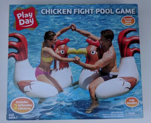 Chicken Fight Ride-On 2 Pcs Pool Float Party Swim Inflatable Repair Patch NIB