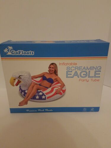 Go Floats Inflatable Screaming Eagle Party Tube Premium Pool Float