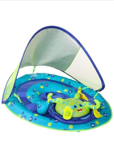 SwimWays Baby Spring Float Activity Center Pool Raft w/ Sun Canopy