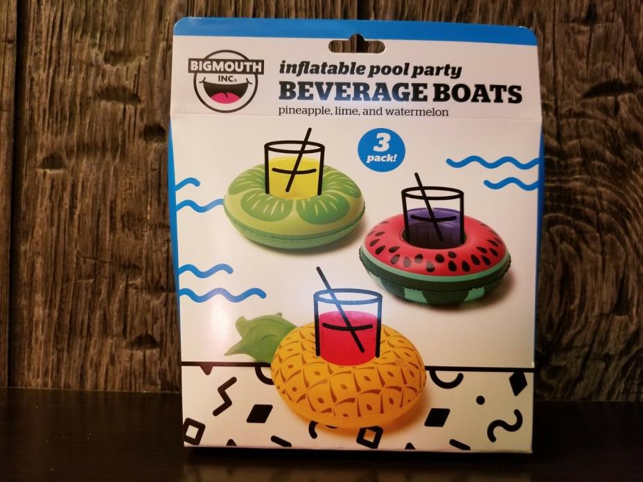 New inflatable pool beverage boats. 3 pack