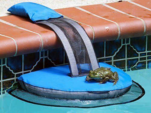 Swimming Pool Critter Saving Escape Ramp Frog Log Animal Saver Blue Easy set-up