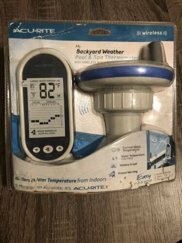 Wireless Digital Floating Pool Spa and Hot Tub Thermometer Acurite LCD Screen