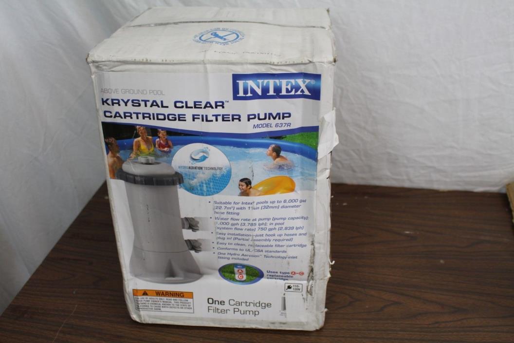 Intex 1000 GPH Easy Set Above Ground Swimming Pool Filter Pump 637R 28637EG