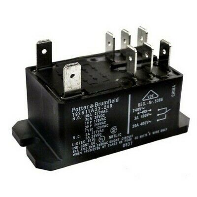 Potter & Brumfield T92S11A22240 30A 240VAC DPDT Coil Relay