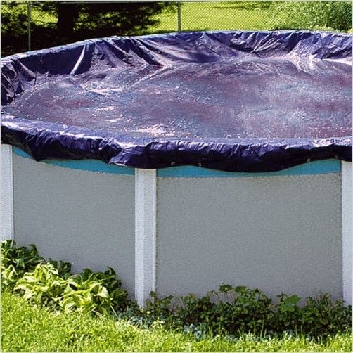 30 Ft Above Ground Swimming Pool Cover Round Mesh Winter Heavy Duty Deluxe Blue