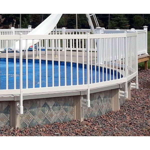 Vinyl Works Premium 36in Kit A Resin Above Ground Pool Fence Kit, 8 Sections