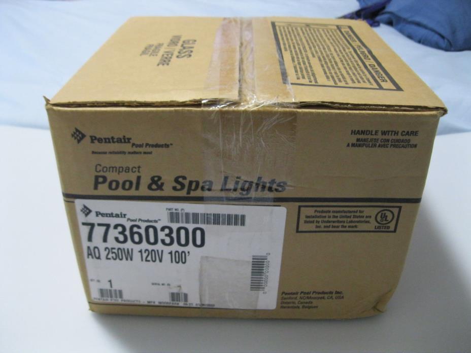 Pentair 77360300 AquaLight 250W 120V Swimming Pool & Spa Light 100' Cord
