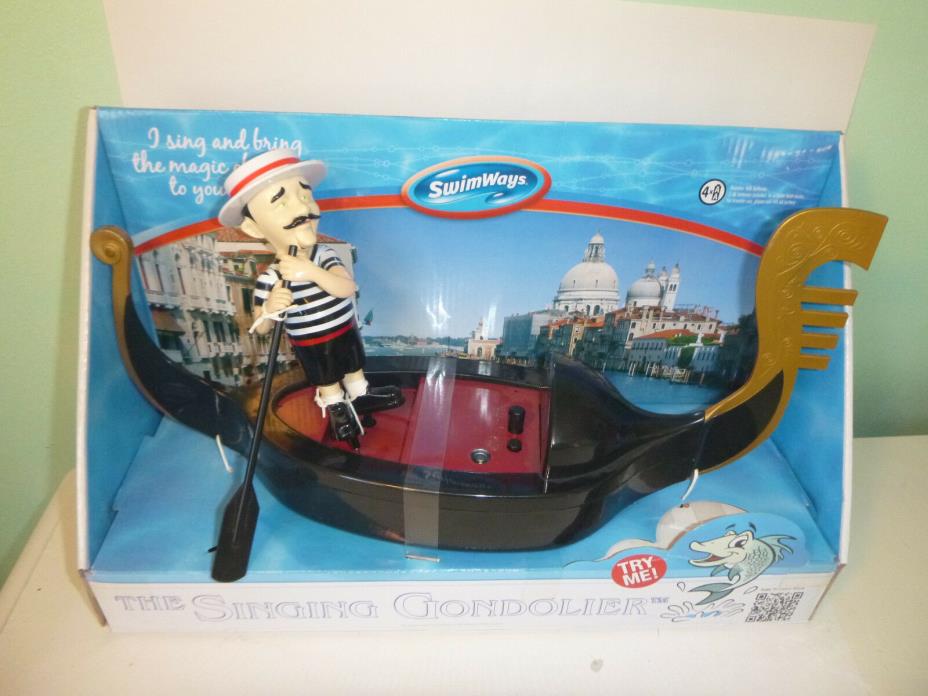 The Singing Gondolier SwimWays Motorized Pool Tub Toy Novelty Gift fun Italy