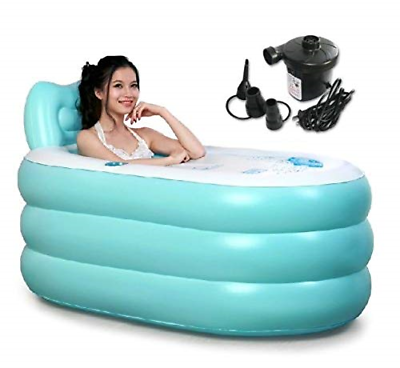 Back to 20s Adult Inflatable Bath Tub Blue, Large