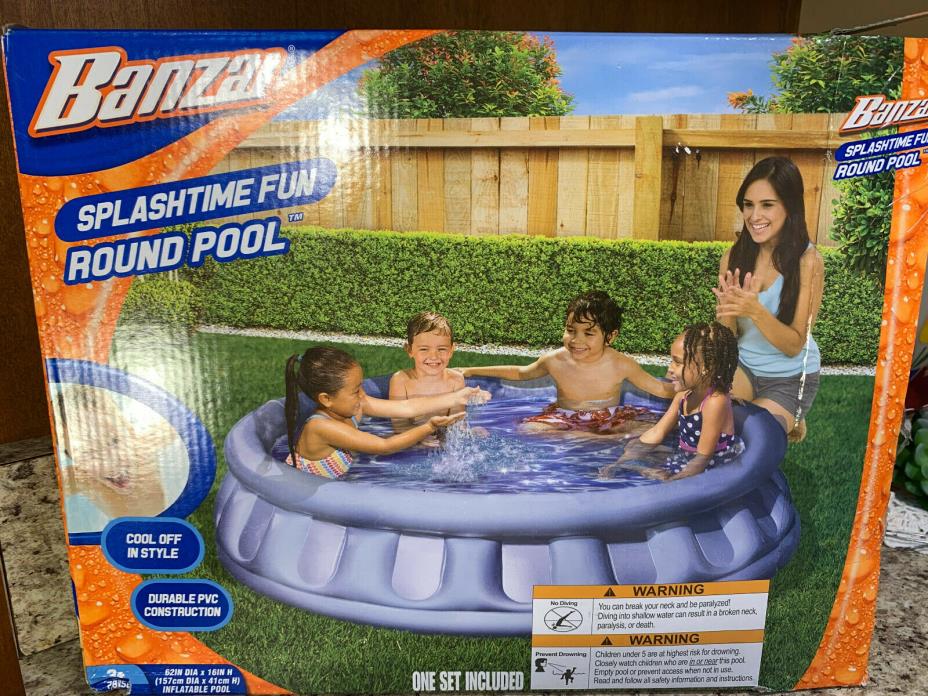Banzai Splashtime Fun Inflatable Round Pool 62