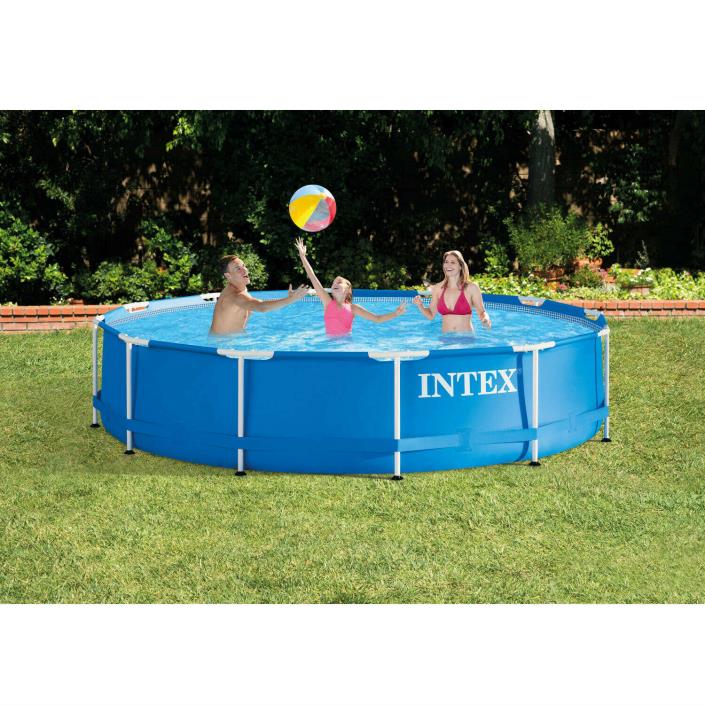 12' x 30'' Metal Frame Above Ground Swimming Pool with Filter Pump Family Fun 1