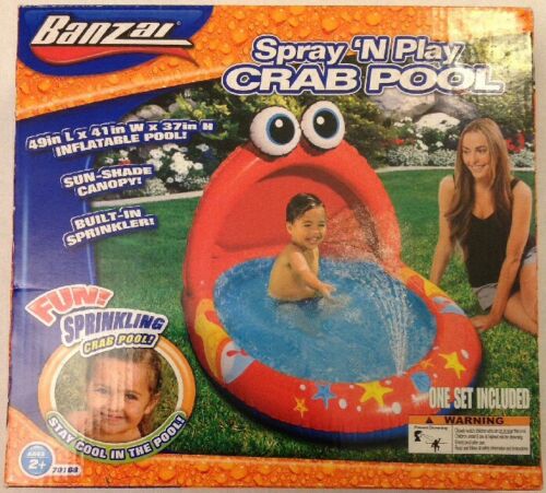 Banzai - Spray 'N Play Inflatable CRAB Pool | 49