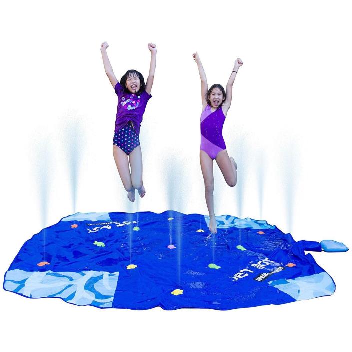 Sportspower Jet Mat Outdoor Water Splash Pad Toy, 13 Randomly Splashing Jets