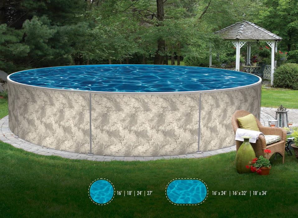 OPTIMUM SEMI IN GROUND POOL PACKAGE  Heat Radiating insulated swimming pool