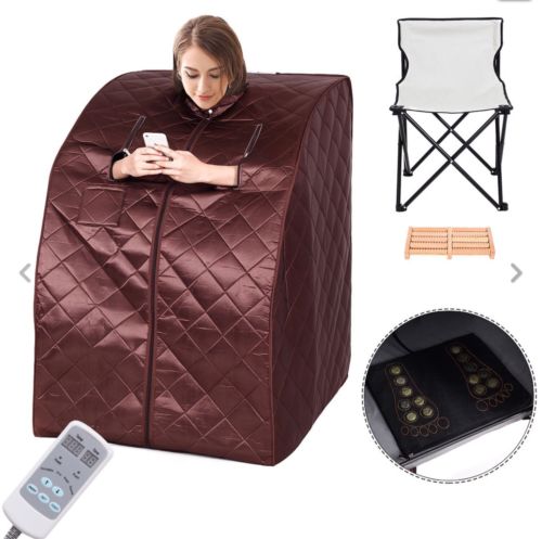 Portable Steam Sauna Spa Full Body Slimming Loss Weight Detox Therapy