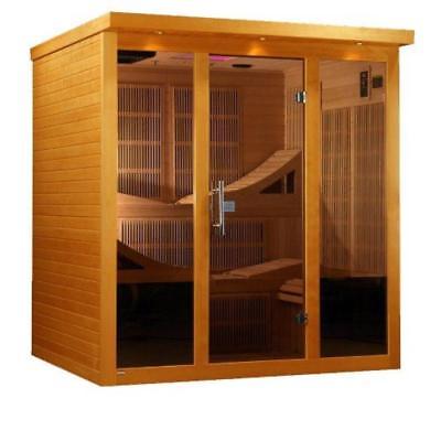 DYNAMIC SAUNAS AMZ-DYN-6996-01 Monaco 6-Person Far Infrared Sauna