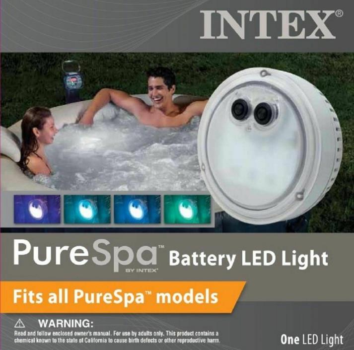 Intex PureSpa Battery Multi-Colored LED Light for Bubble Spa Hot Tub Jacuzzi