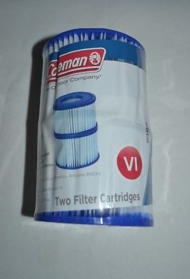 COLEMAN VI TWO FILTER CARTRIDGES FOR COLEMAN OUTDOOR PORTABLE HOT TUB