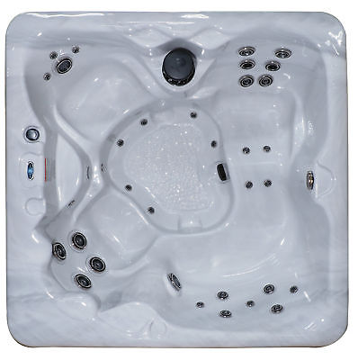 QCA Spas Malibu Lounger 5-Person Spa 62-Jet Spa with Waterfall and LED Light