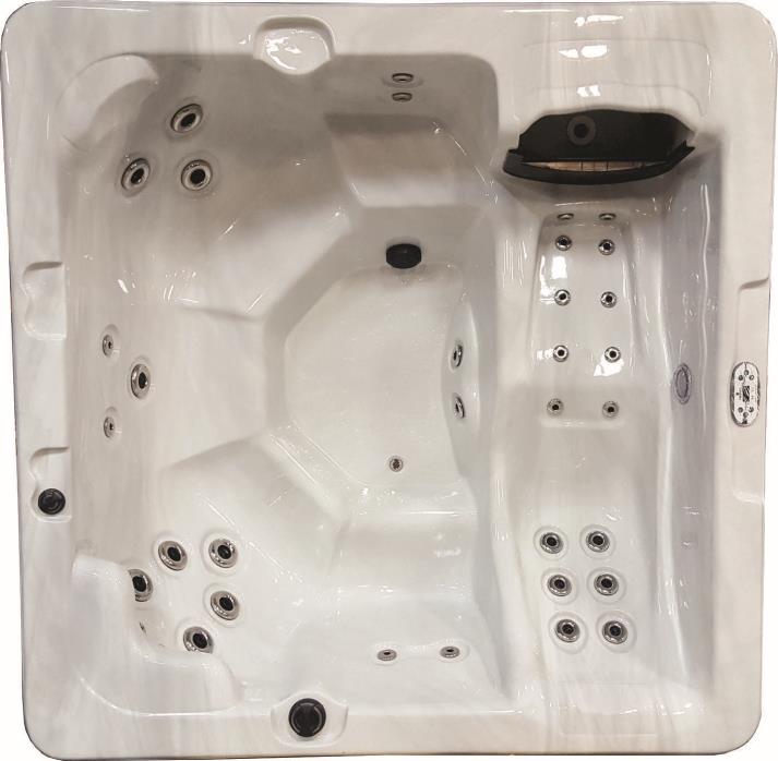 Auction - 6 Person Outdoor Whirlpool Spa Hot Tub with 37 Therapy Stainless Jets