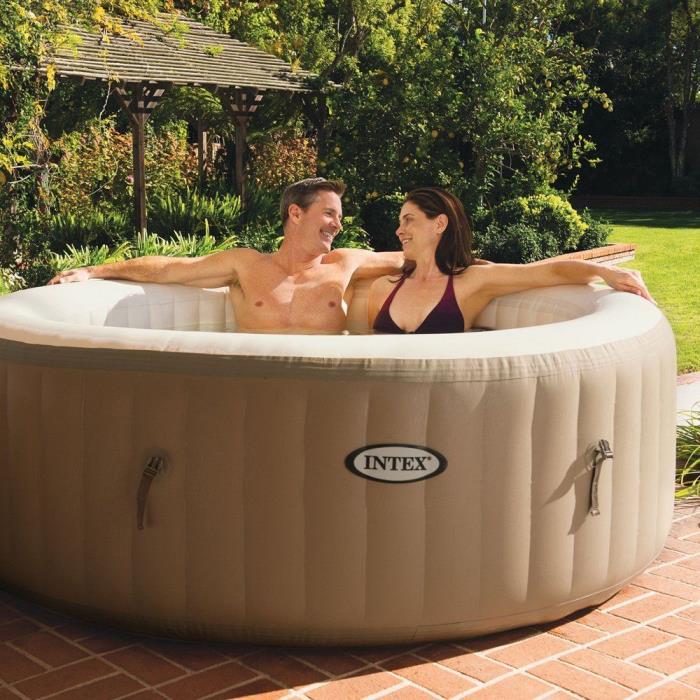 Portable Spa Intex 77 Inch PureSpa Bubble Massage Set Treatment Heating System