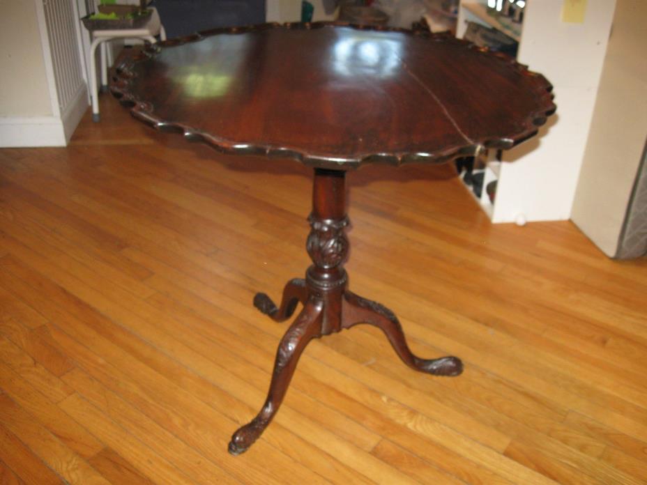 Antique George III Mahogany Piecrust Table Local Pickup Dover NH Only $400 or BO